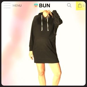 Bun maternity nursing hoodie dress